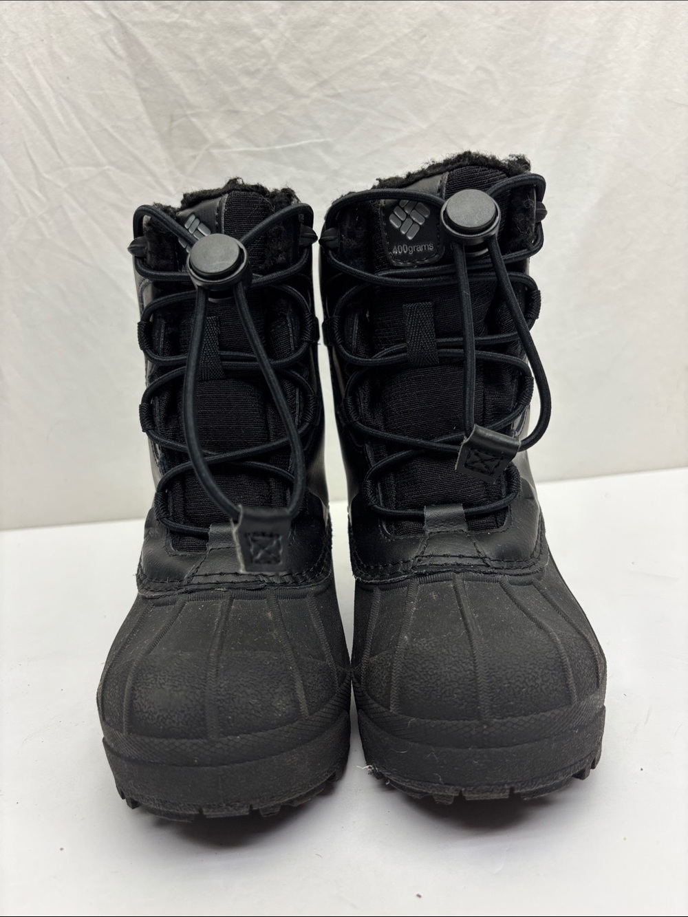 Columbia Kids Snow Boots with Quick-Pull Bungee, size 10 for toddler boy, box 74